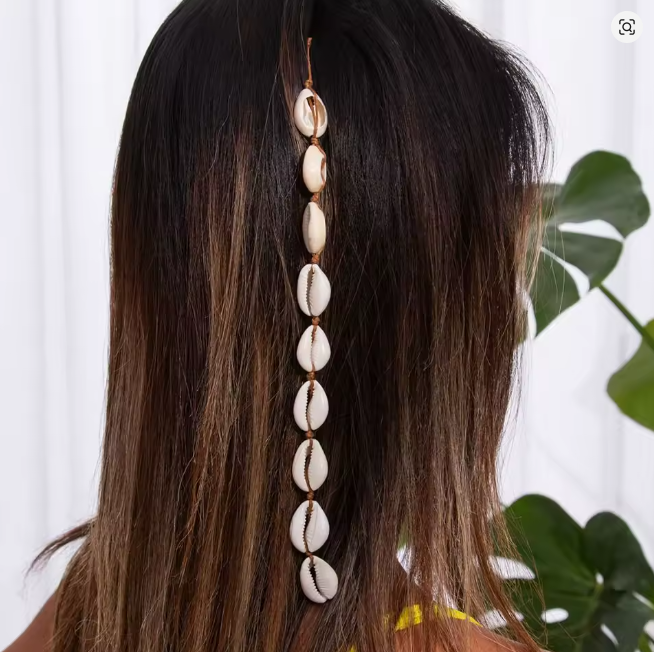 Festival Hair Extension Shell Bead Strands