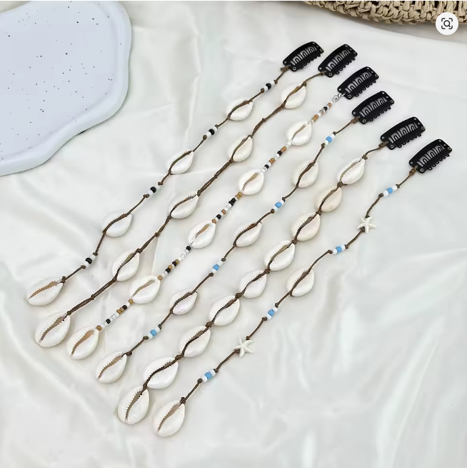 Festival Hair Extension Shell Bead Strands