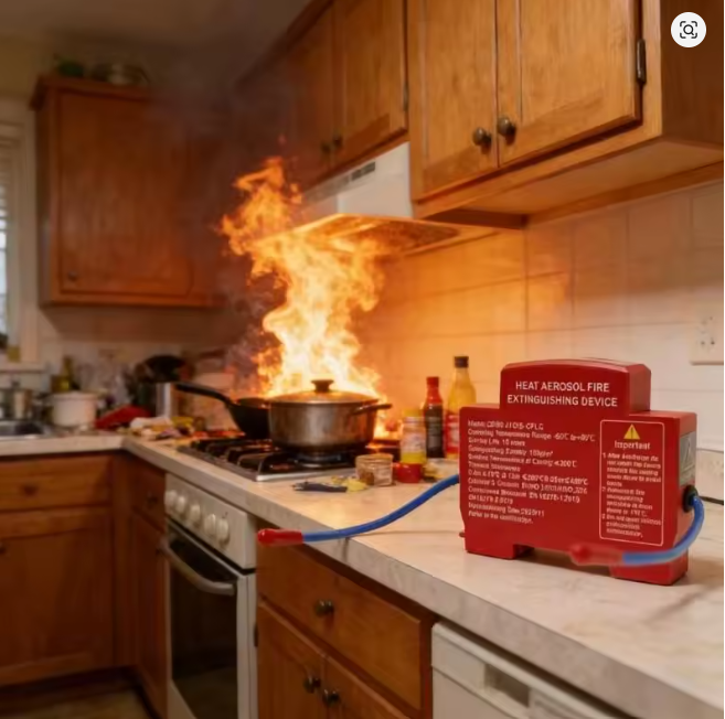 heat aerosol fire extinguishing device