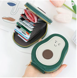 Multipurpose Leather Avocado Shape Card Coin Holder