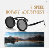 Adjustable Tint Polarized Round Sunglasses