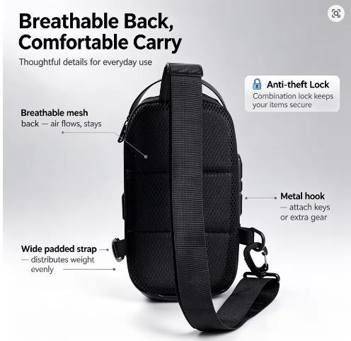 Anti-Theft Crossbody Shoulder Bag
