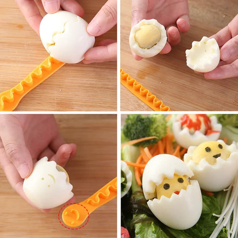 2pcs Fancy Cooked Eggs Cutter