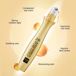 24k Gold Bright Anti aging Eye Roller Remove dark spots Moisturizing Serum