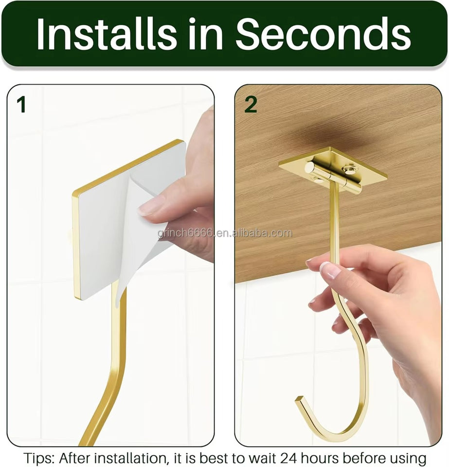Self Adhesive Banana Hook under Cabinet