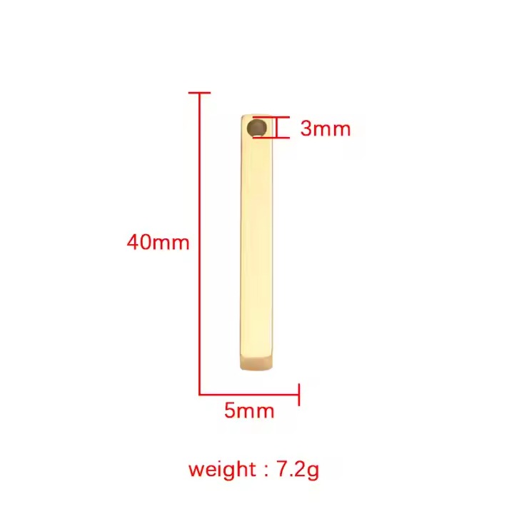 Plain Bar Pendant Necklace