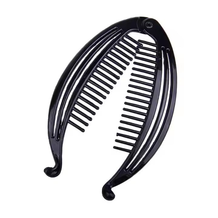 Lady Ponytail Clip.Large bean shaped Clip, pack of 2