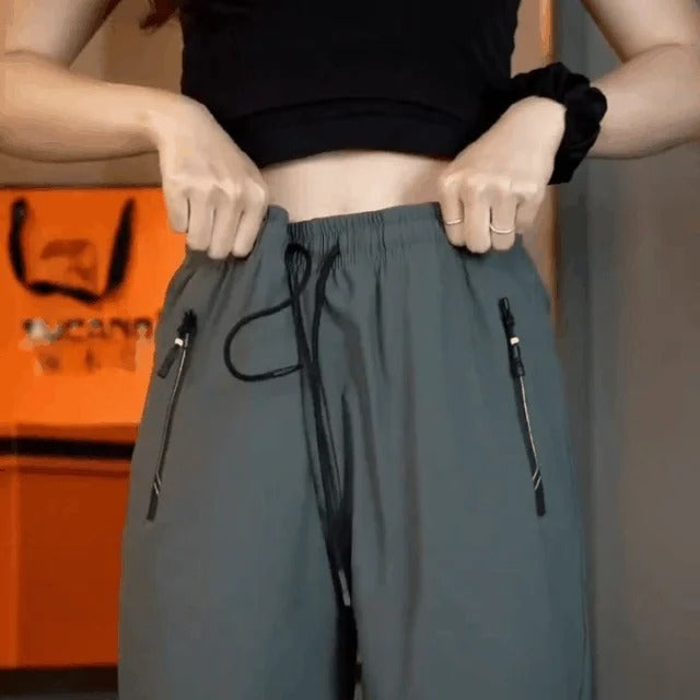 Unisex Ultra High Stretch Quick Dry Black Pants