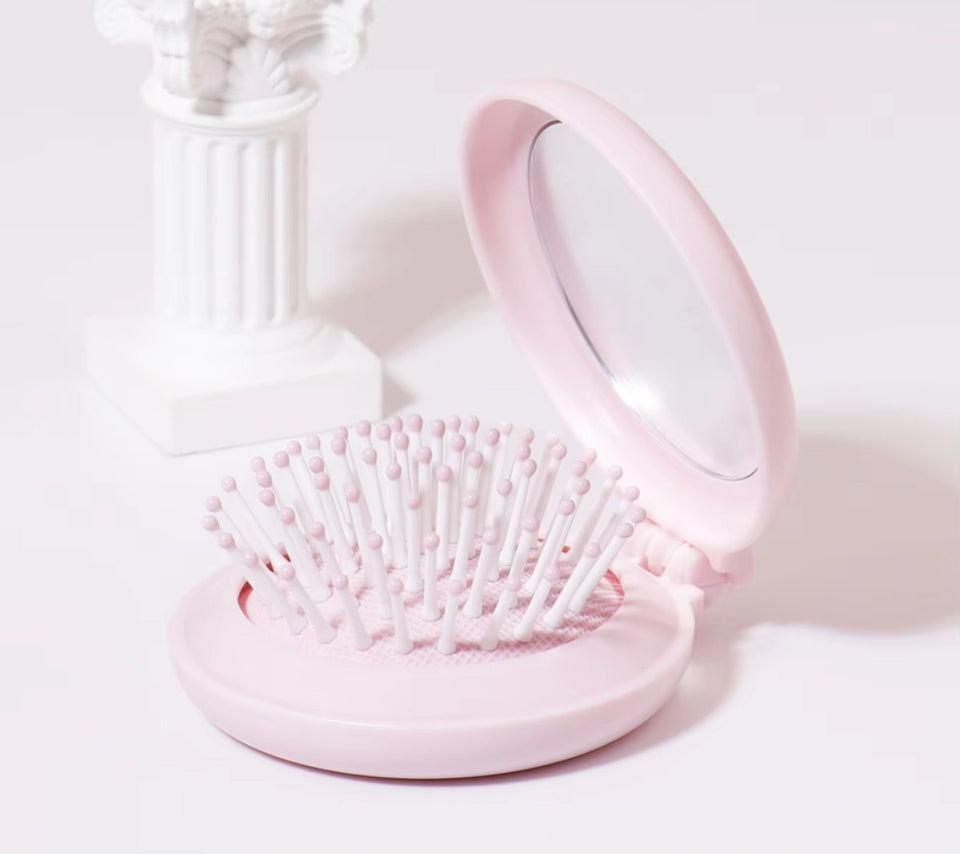 Pocket Mirror Folding Comb | Portable |
