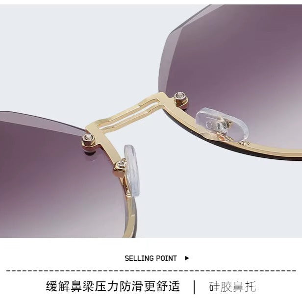 Trendy Design Big Frame Women Gradient Sunglasses