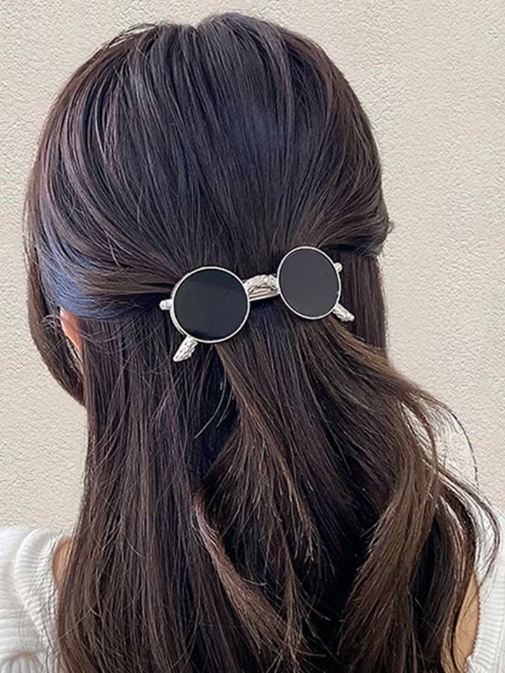 Creative Round Metal Sunglasses Hair Clips For Womens