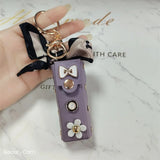 Fashionable mini lipstick holder keychain decoration bag