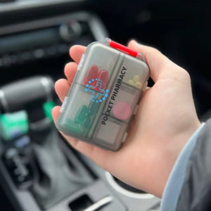 10 Campartments Pill Case, Mini Pharmacy