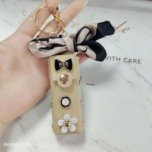 Fashionable mini lipstick holder keychain decoration bag