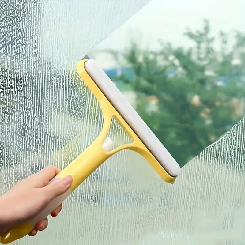 3 in 1 Window Cleaning Squeegee Multi Function Glass Mirror Wiper with Spray Bottle