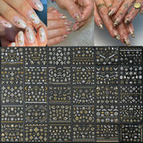 30PCS  Nail Stickers, 3D Self-Adhesive Nail Decals
