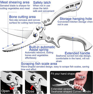 Heavy Duty Stainless Steel Bone-Cut Scissors