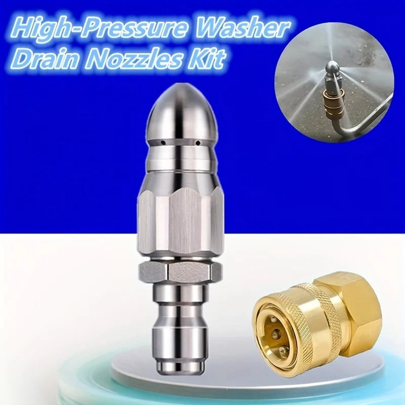 Pressure Washer Sewer Jet Nozzle Complete Set