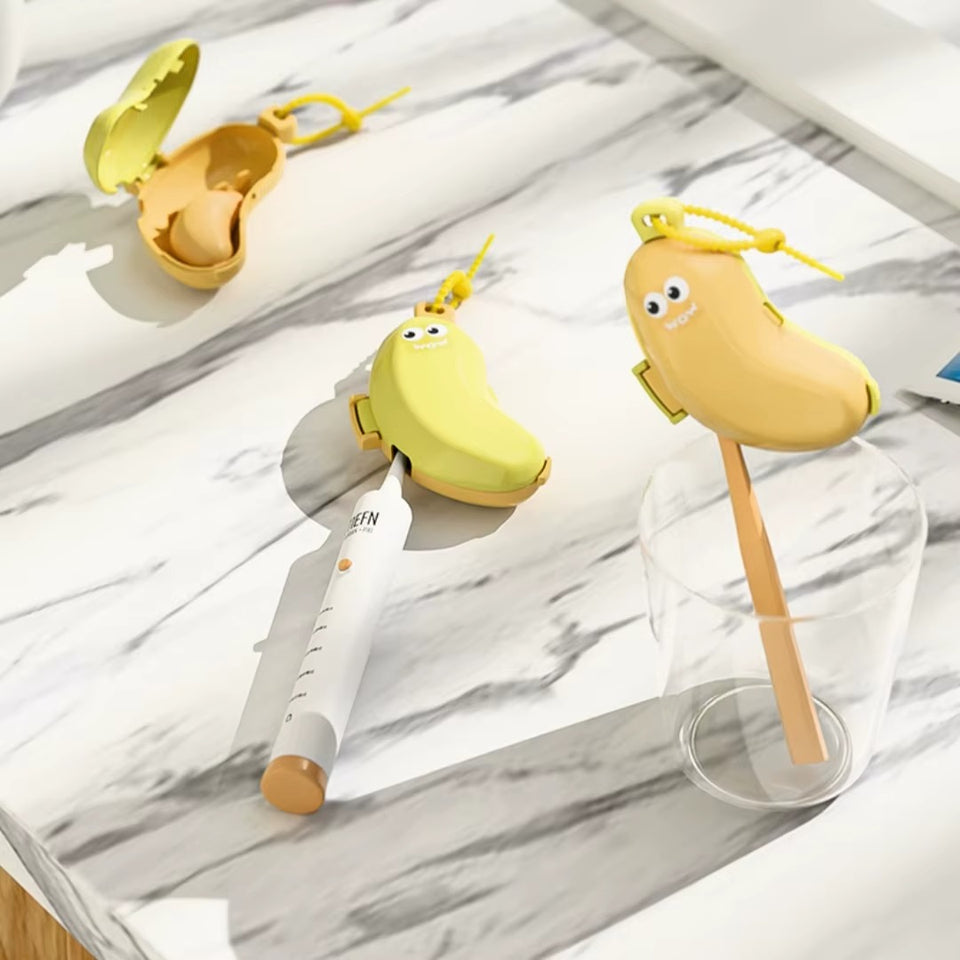 Banana Shape Toothbrush Cover & Toothpaste Travel Case