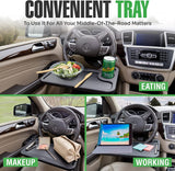 Multifunctional Car Steering Wheel Tray Laptop Stand Notebook Desk Table Food Drink Shelf