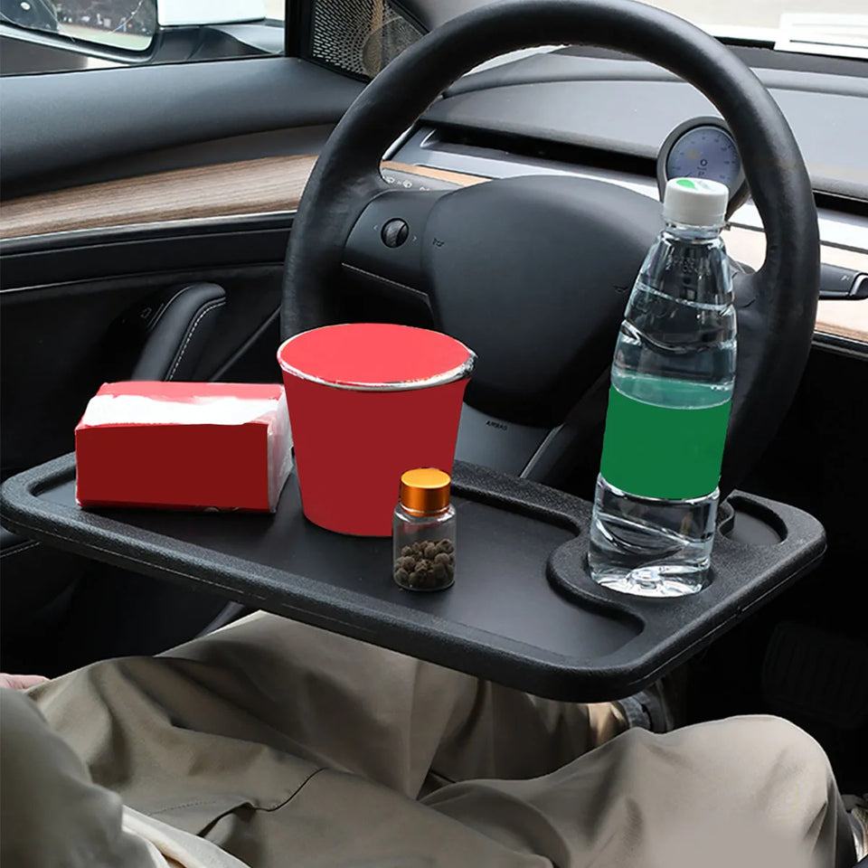 Multifunctional Car Steering Wheel Tray Laptop Stand Notebook Desk Table Food Drink Shelf