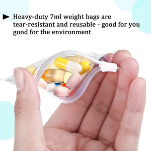 (Pack of 20)Reusable Pill Bags And  Small Plastic Bags For Jewelry