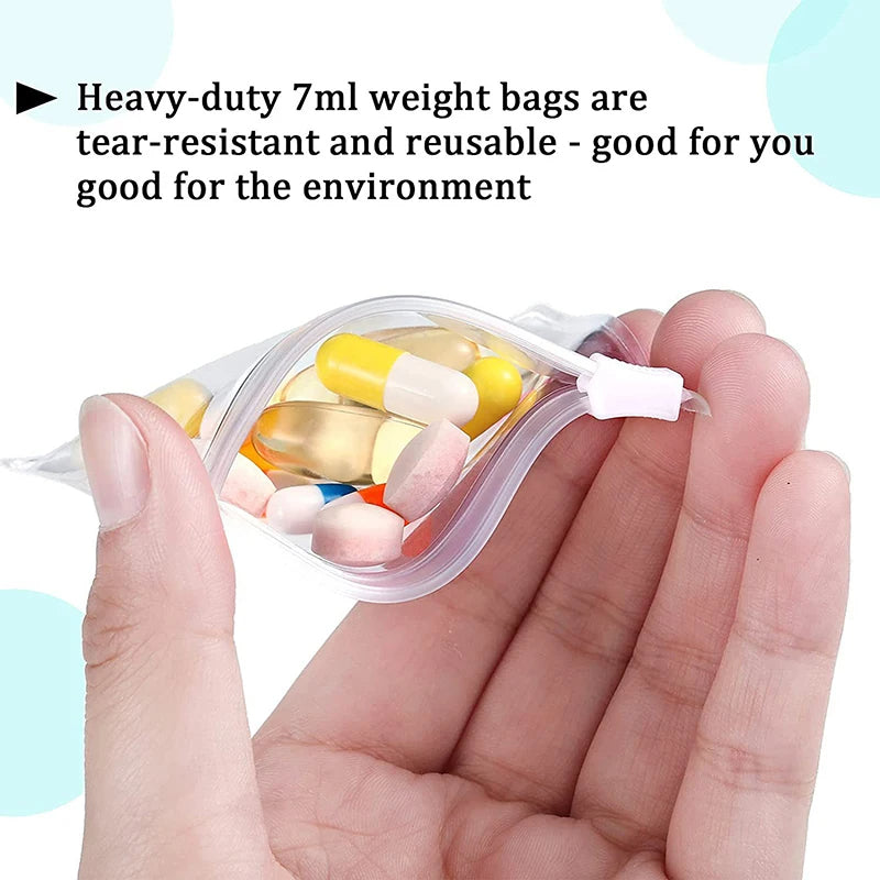 (Pack of 20)Reusable Pill Bags And  Small Plastic Bags For Jewelry