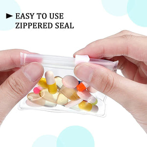 (Pack of 20)Reusable Pill Bags And  Small Plastic Bags For Jewelry