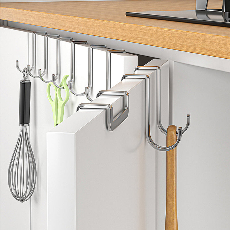 Stainless Steel Hook Racks Clothes Hanging Behind The Door