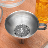 Stainless Steel Oil Funnel With Strainer  For Home Kitchen Tools