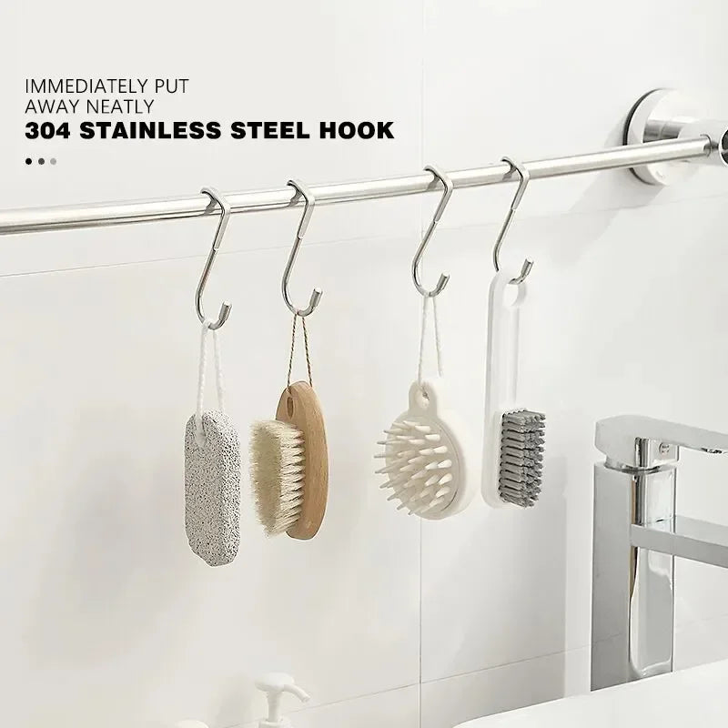 Stainless Steel Hook Racks Clothes Hanging Behind The Door