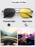 Multifunctional Polarized Magnetic Clips Sun Glasses Aluminum Body