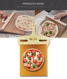 Sliding Pizza Peel with Handle Portable Wooden Pizza Slider