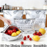 10 pcs Large Capacity Reusable Kitchen Aluminum Foil Bag