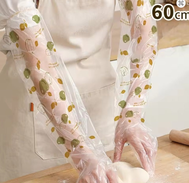 Extra Thick Long Printed Disposable Gloves