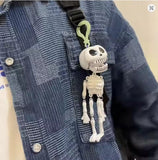 Halloween Skeleton Keychain with Moving Joints