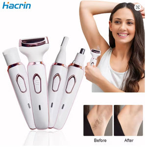 4 in 1 Lady Shaver Epilator Body Hair Trimmer