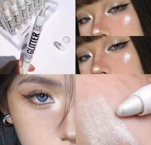 Pearl White Twist-Up Highlighter Pen